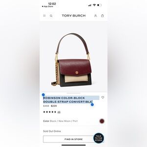 Tory ROBINSON COLOR-BLOCK DOUBLE-STRAP CONVERTIBLE